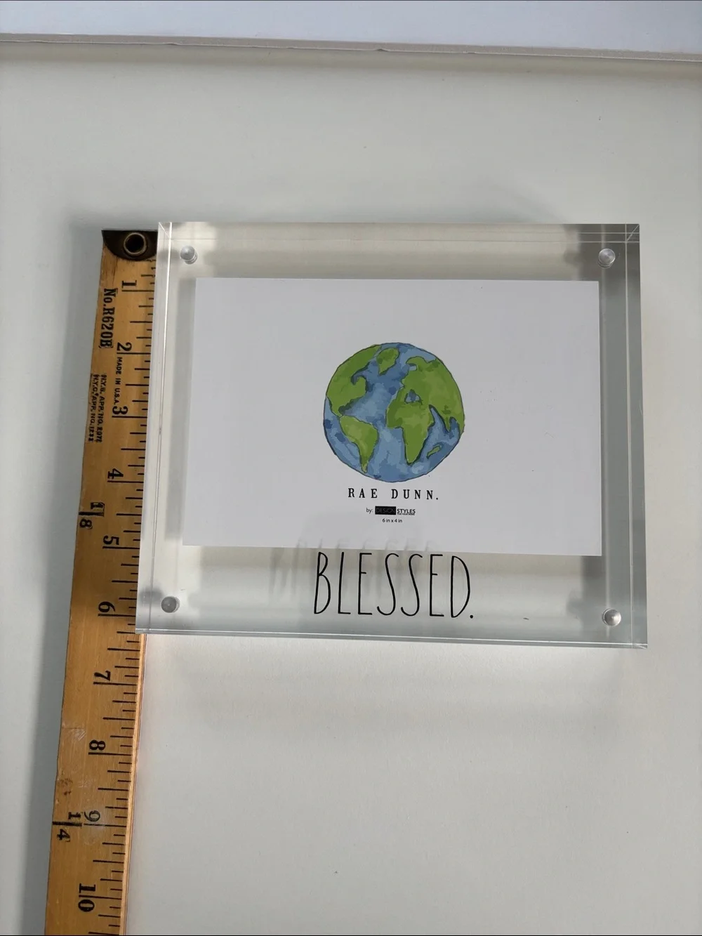 Rae Dunn Clear Acrylic Frame with  'Blessed' magnetic